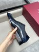 Ferragamo Man Black and blue Calfskin Business Leather Shoes 0428118 (8)_th.jpg